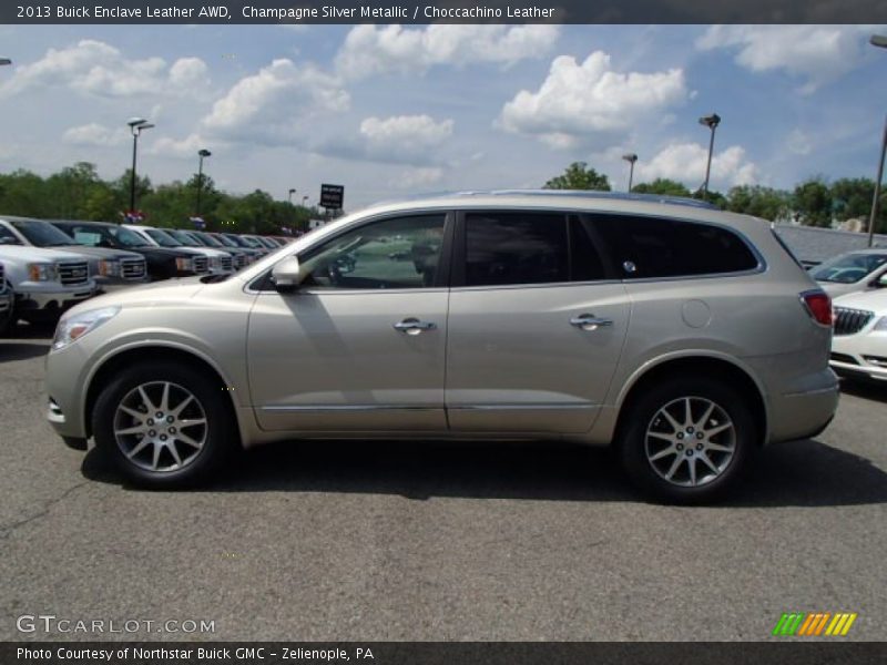 Champagne Silver Metallic / Choccachino Leather 2013 Buick Enclave Leather AWD