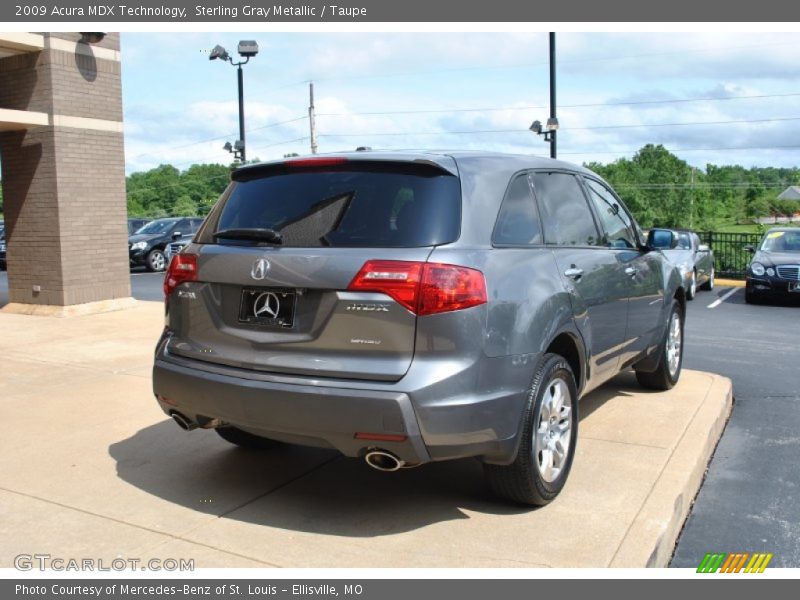 Sterling Gray Metallic / Taupe 2009 Acura MDX Technology