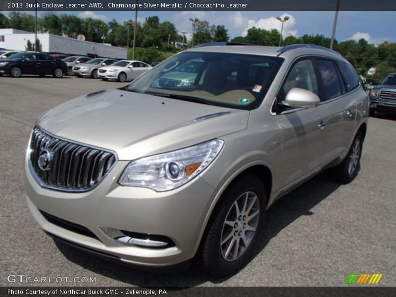 Champagne Silver Metallic / Choccachino Leather 2013 Buick Enclave Leather AWD