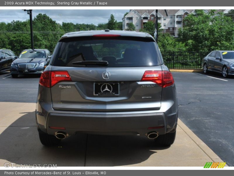 Sterling Gray Metallic / Taupe 2009 Acura MDX Technology