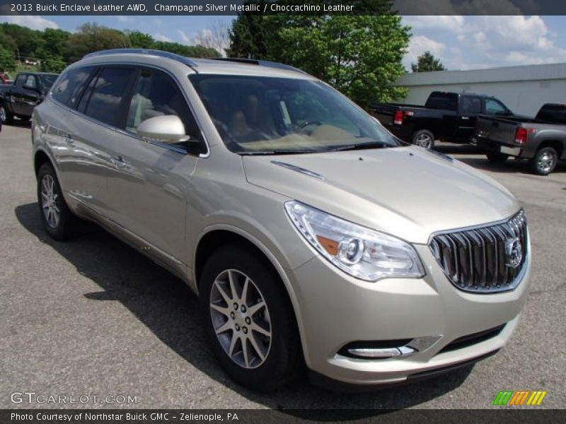 Champagne Silver Metallic / Choccachino Leather 2013 Buick Enclave Leather AWD