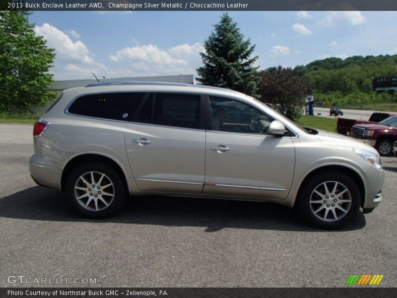 Champagne Silver Metallic / Choccachino Leather 2013 Buick Enclave Leather AWD