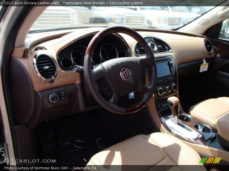 Champagne Silver Metallic / Choccachino Leather 2013 Buick Enclave Leather AWD