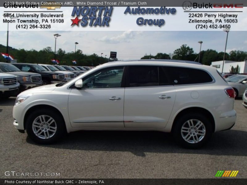 White Diamond Tricoat / Titanium Cloth 2013 Buick Enclave Convenience AWD