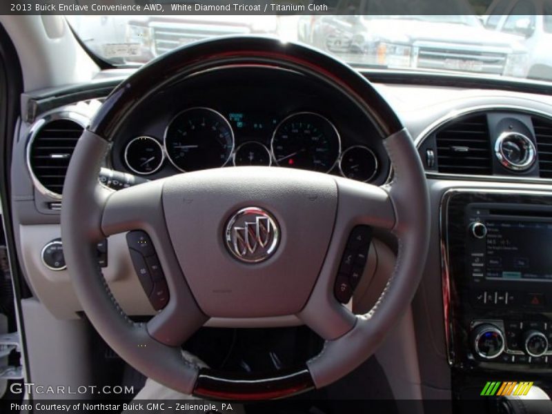 White Diamond Tricoat / Titanium Cloth 2013 Buick Enclave Convenience AWD