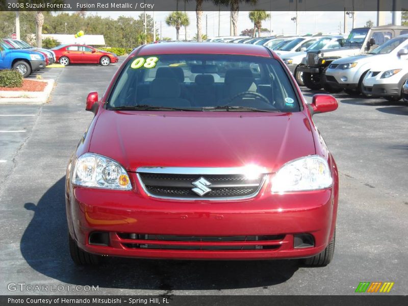 Fusion Red Metallic / Grey 2008 Suzuki Forenza