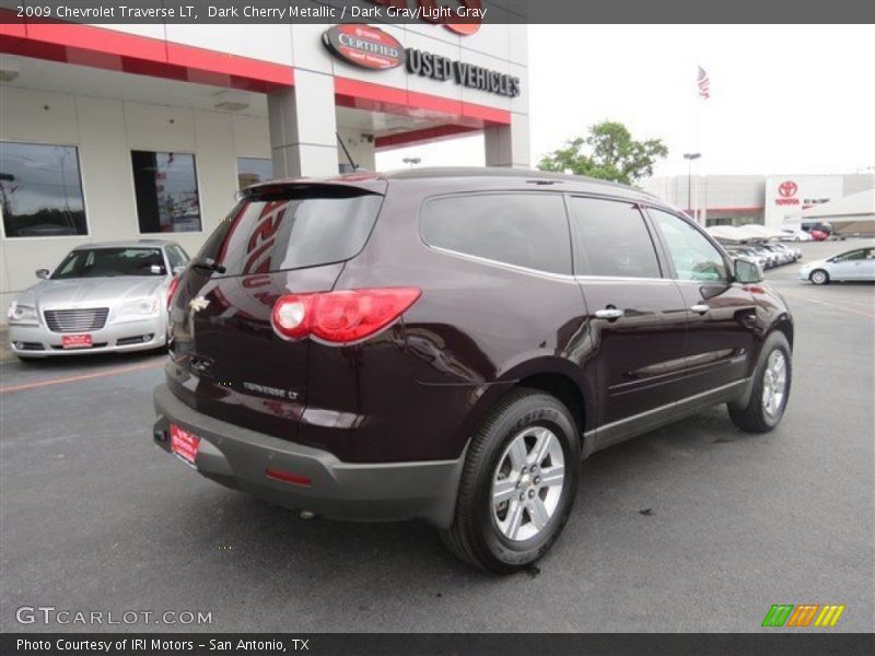 Dark Cherry Metallic / Dark Gray/Light Gray 2009 Chevrolet Traverse LT