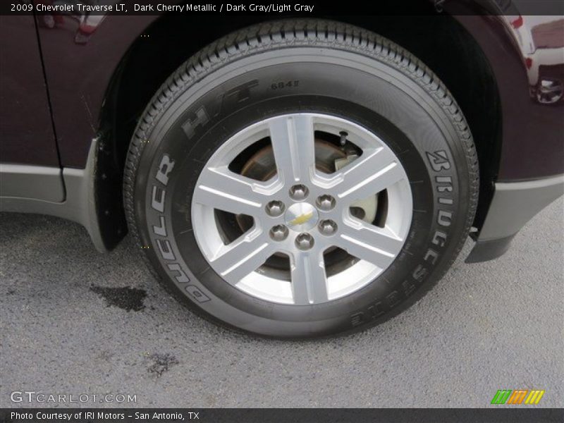 Dark Cherry Metallic / Dark Gray/Light Gray 2009 Chevrolet Traverse LT