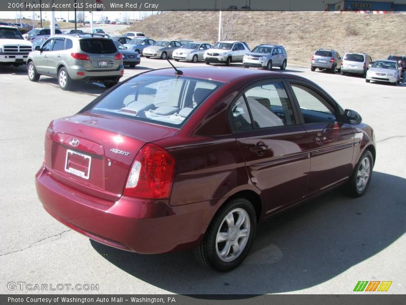 Wine Red / Gray 2006 Hyundai Accent GLS Sedan