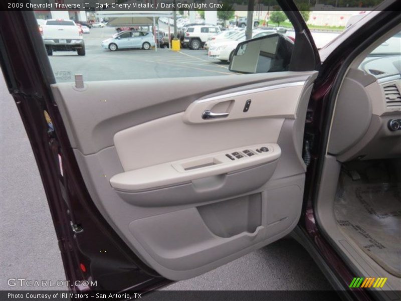 Dark Cherry Metallic / Dark Gray/Light Gray 2009 Chevrolet Traverse LT