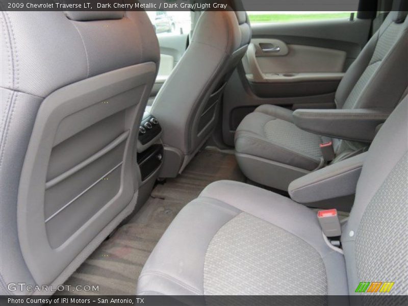 Dark Cherry Metallic / Dark Gray/Light Gray 2009 Chevrolet Traverse LT