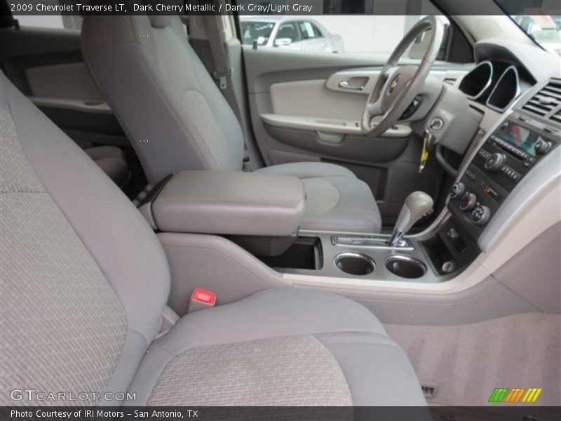 Dark Cherry Metallic / Dark Gray/Light Gray 2009 Chevrolet Traverse LT