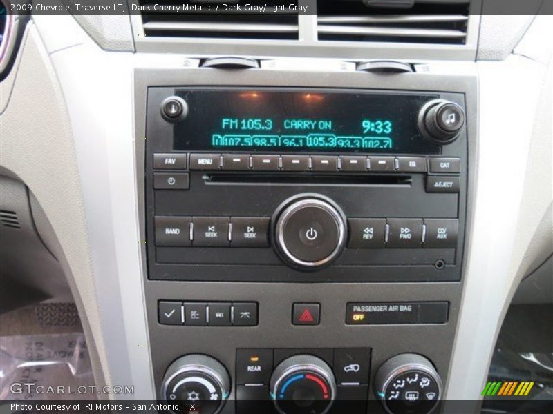 Dark Cherry Metallic / Dark Gray/Light Gray 2009 Chevrolet Traverse LT
