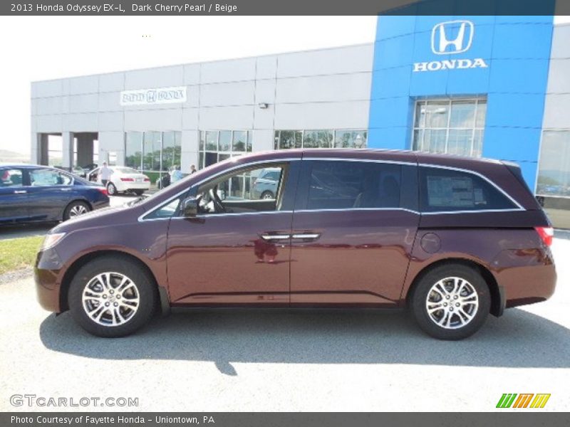 Dark Cherry Pearl / Beige 2013 Honda Odyssey EX-L