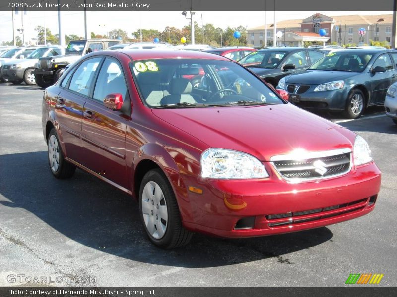 Fusion Red Metallic / Grey 2008 Suzuki Forenza