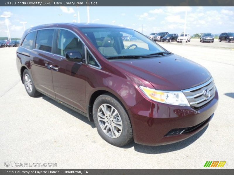 Dark Cherry Pearl / Beige 2013 Honda Odyssey EX-L