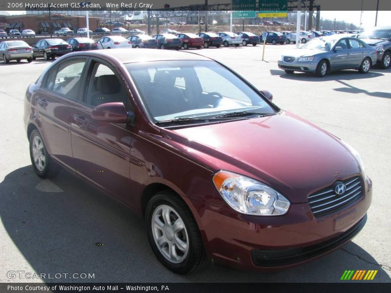 Wine Red / Gray 2006 Hyundai Accent GLS Sedan