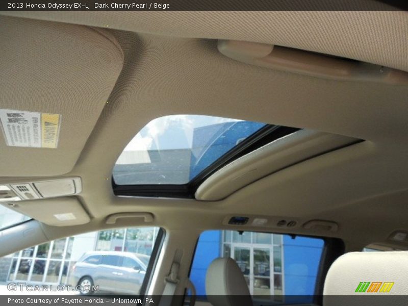 Dark Cherry Pearl / Beige 2013 Honda Odyssey EX-L