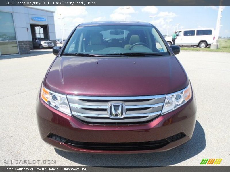 Dark Cherry Pearl / Beige 2013 Honda Odyssey EX-L