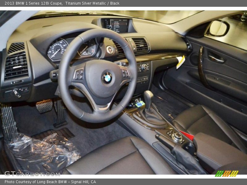 Titanium Silver Metallic / Black 2013 BMW 1 Series 128i Coupe