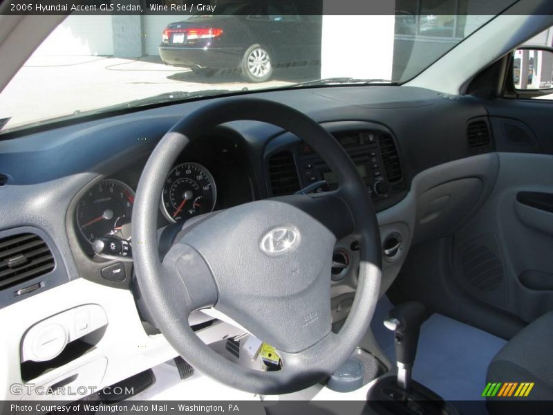 Wine Red / Gray 2006 Hyundai Accent GLS Sedan