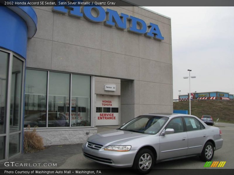 Satin Silver Metallic / Quartz Gray 2002 Honda Accord SE Sedan