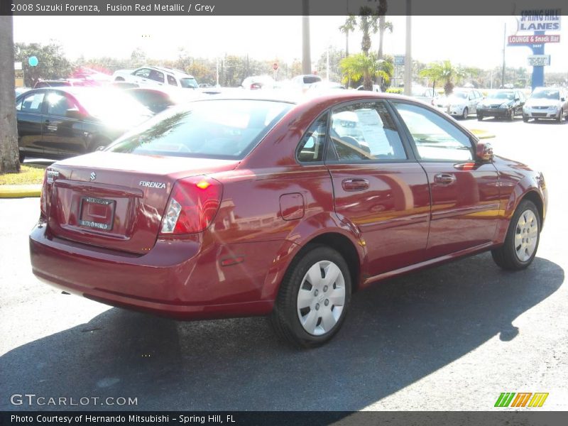 Fusion Red Metallic / Grey 2008 Suzuki Forenza