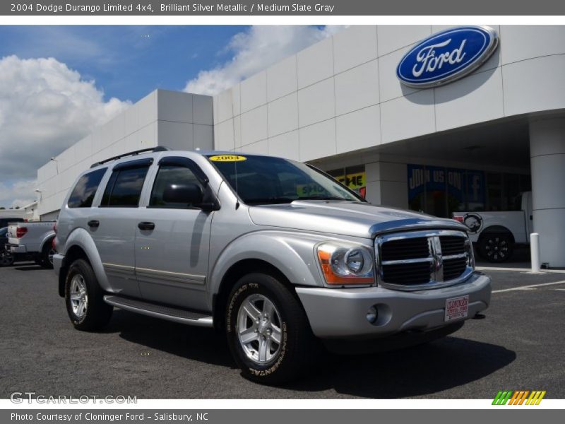Brilliant Silver Metallic / Medium Slate Gray 2004 Dodge Durango Limited 4x4