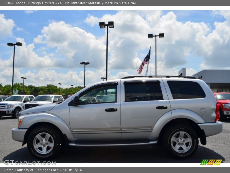 Brilliant Silver Metallic / Medium Slate Gray 2004 Dodge Durango Limited 4x4