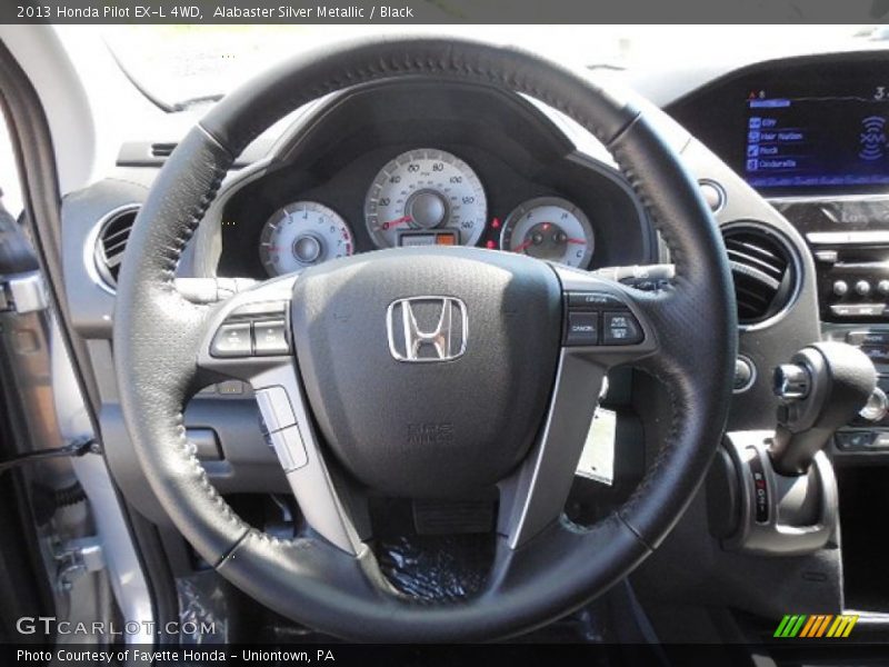 Alabaster Silver Metallic / Black 2013 Honda Pilot EX-L 4WD