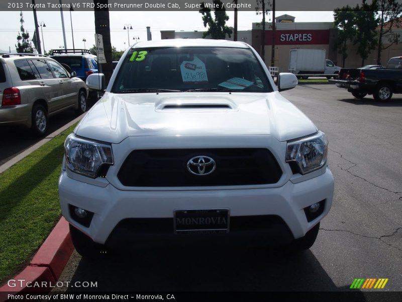 Super White / Graphite 2013 Toyota Tacoma V6 TRD Sport Prerunner Double Cab
