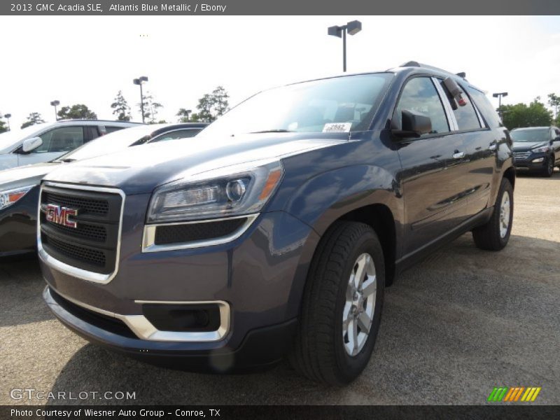 Atlantis Blue Metallic / Ebony 2013 GMC Acadia SLE