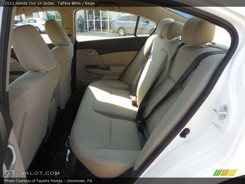 Taffeta White / Beige 2013 Honda Civic LX Sedan