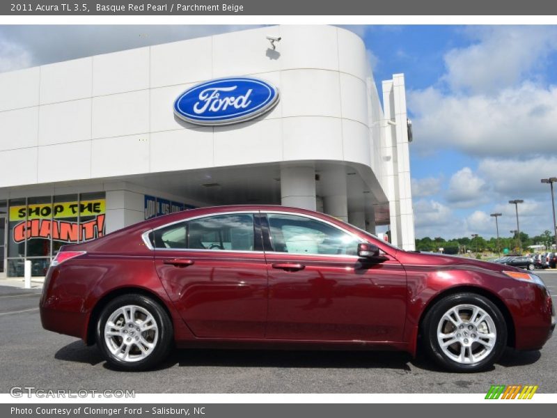 Basque Red Pearl / Parchment Beige 2011 Acura TL 3.5