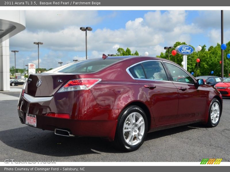 Basque Red Pearl / Parchment Beige 2011 Acura TL 3.5