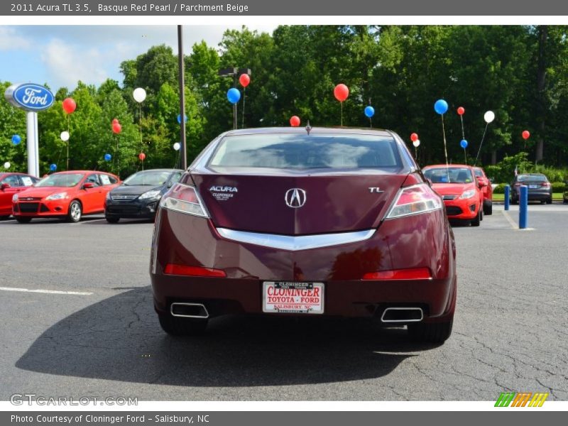 Basque Red Pearl / Parchment Beige 2011 Acura TL 3.5