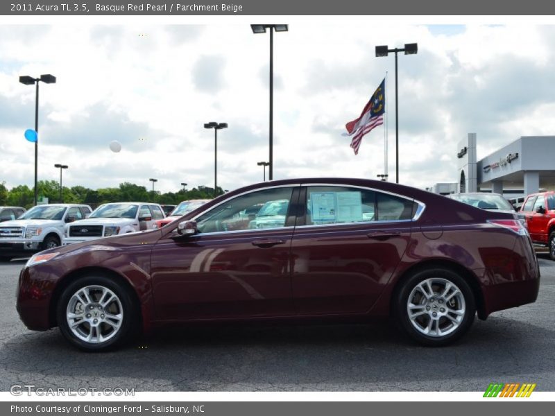 Basque Red Pearl / Parchment Beige 2011 Acura TL 3.5