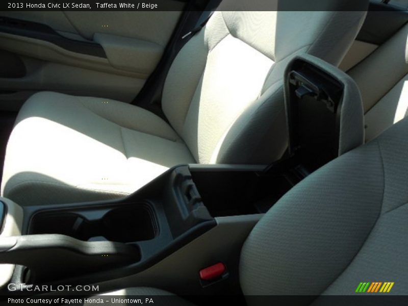 Taffeta White / Beige 2013 Honda Civic LX Sedan