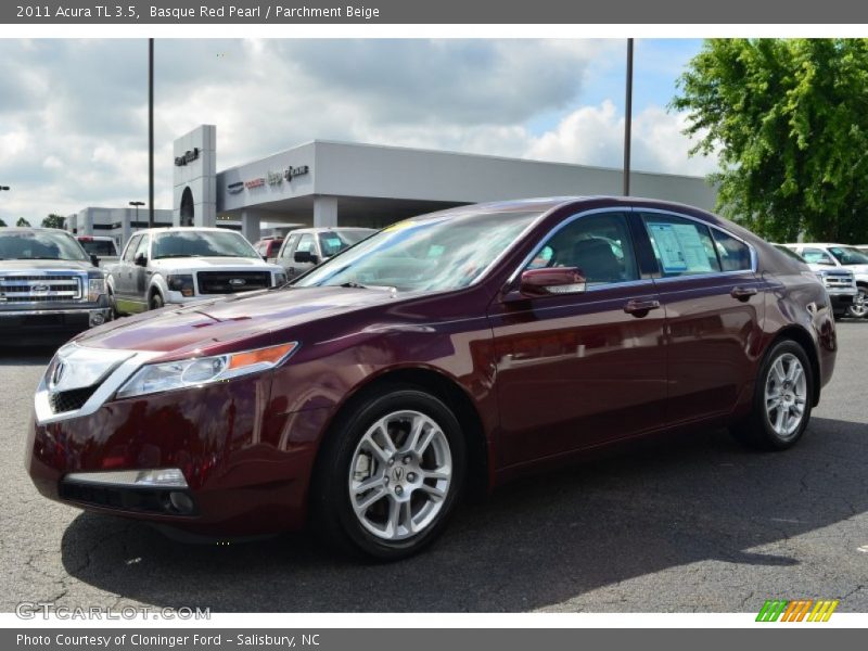 Basque Red Pearl / Parchment Beige 2011 Acura TL 3.5