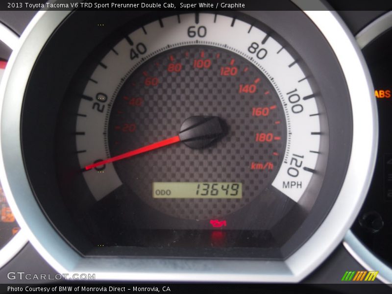  2013 Tacoma V6 TRD Sport Prerunner Double Cab V6 TRD Sport Prerunner Double Cab Gauges