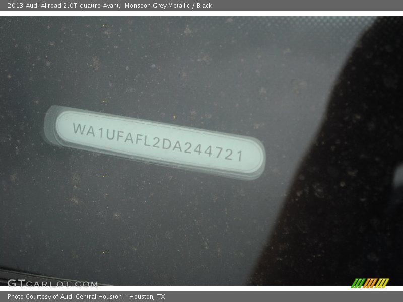 Monsoon Grey Metallic / Black 2013 Audi Allroad 2.0T quattro Avant