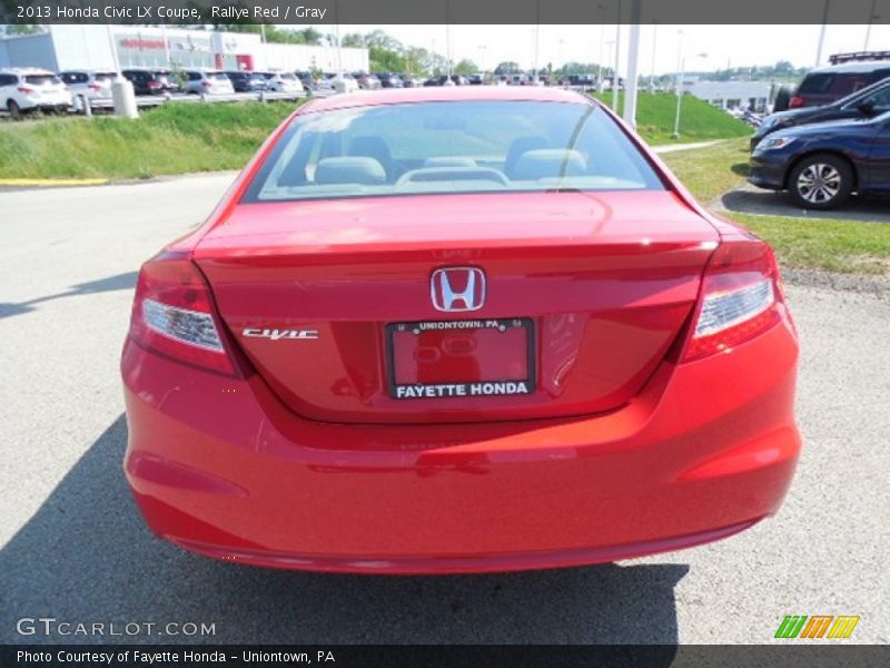 Rallye Red / Gray 2013 Honda Civic LX Coupe