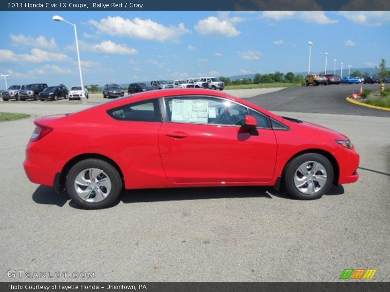Rallye Red / Gray 2013 Honda Civic LX Coupe