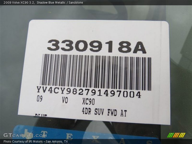Shadow Blue Metallic / Sandstone 2009 Volvo XC90 3.2