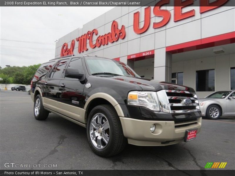 Black / Charcoal Black/Chaparral Leather 2008 Ford Expedition EL King Ranch