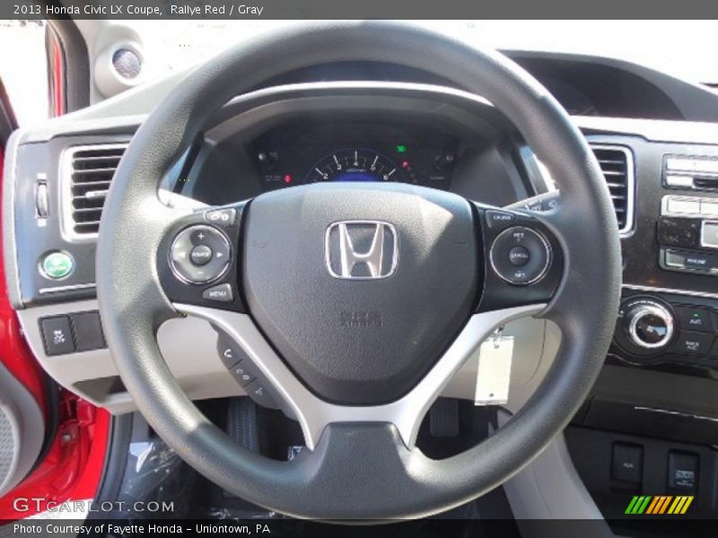 Rallye Red / Gray 2013 Honda Civic LX Coupe