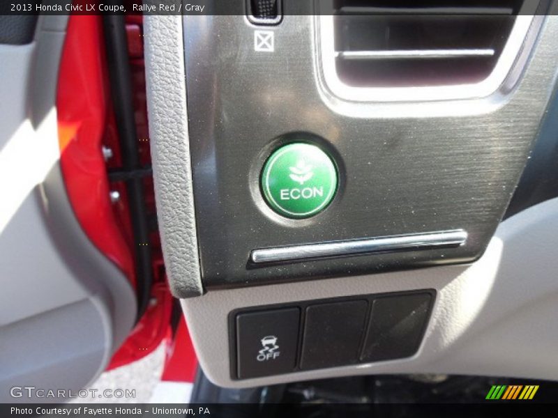 Rallye Red / Gray 2013 Honda Civic LX Coupe