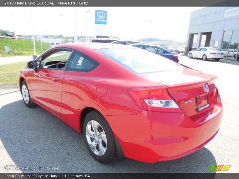Rallye Red / Gray 2013 Honda Civic LX Coupe
