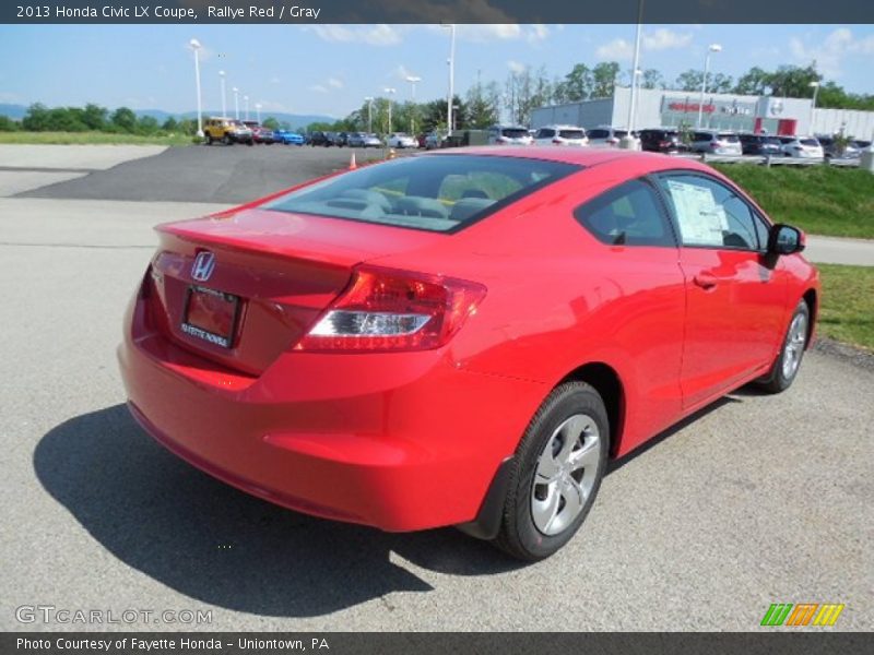 Rallye Red / Gray 2013 Honda Civic LX Coupe