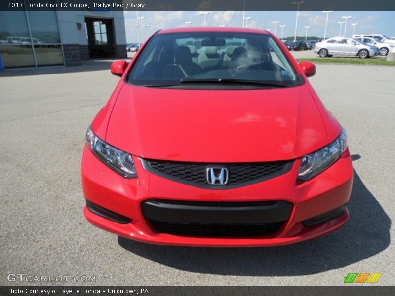 Rallye Red / Gray 2013 Honda Civic LX Coupe